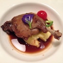 Duck confit with truffle mash.