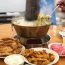 Traditional charcoal steamboat.