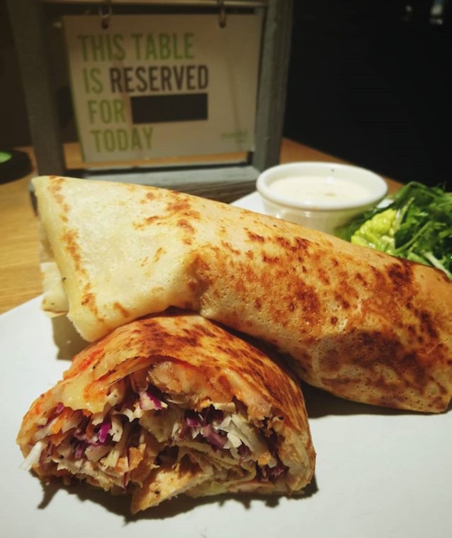 Really love this Roasted Chicken Savoury Crepe!
