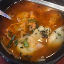 Kimchi Dumpling Soup