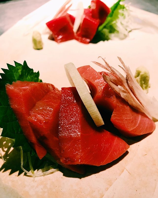 Maguro sashimi.