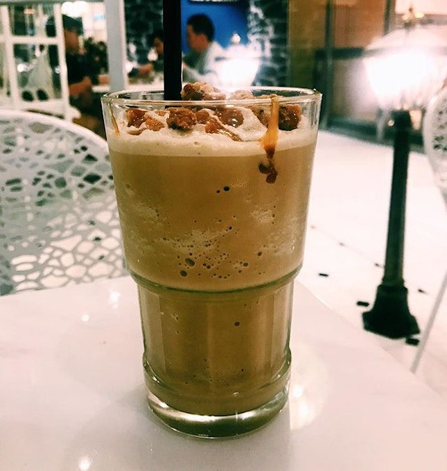 Salted butterscotch frappe.