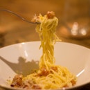 Carbonara W/ Pasta Made In House, Bacon And Grated Parmesan. Part Of Weekday Lunch Set ($25)