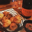 The tasty gougeres with the always reliable wine selection around #burpple