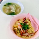 Wanton Mee (Lrg) + Shrimp Dumpling Soup (Sml) - $10