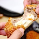 [Nobiro Japanese Restaurant] - A delightful bite to go with the beer or sake is the Cheese Menchi Katsu ($16 for 2pc).