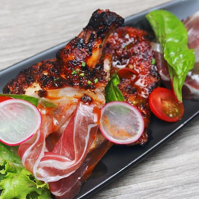 [Oak Room] - The Grilled Spring Chicken paired with parma ham and tomatoes was juicy and tender.