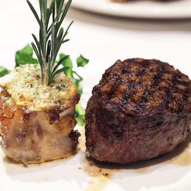 [Morton's of Chicago] - All Natural 10oz Filet with Bone Marrow ($108) which boosts an exceptionally smooth texture for the meat.