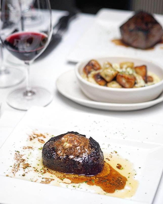 [Morton’s The Steakhouse] - The Black Truffle & Porcini-Crusted Center-Cut Wagyu Filet ($118++) is impossibly tender and lean, dusted with porcini mushroom seasoning and black truffle zest, before being broiled and topped balsamic and roasted shallot butter for an explosion of flavours.