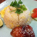 Fried Rice w Honey Chicken 