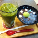 Iced Matcha and Matcha Zen with Kanten Jelly