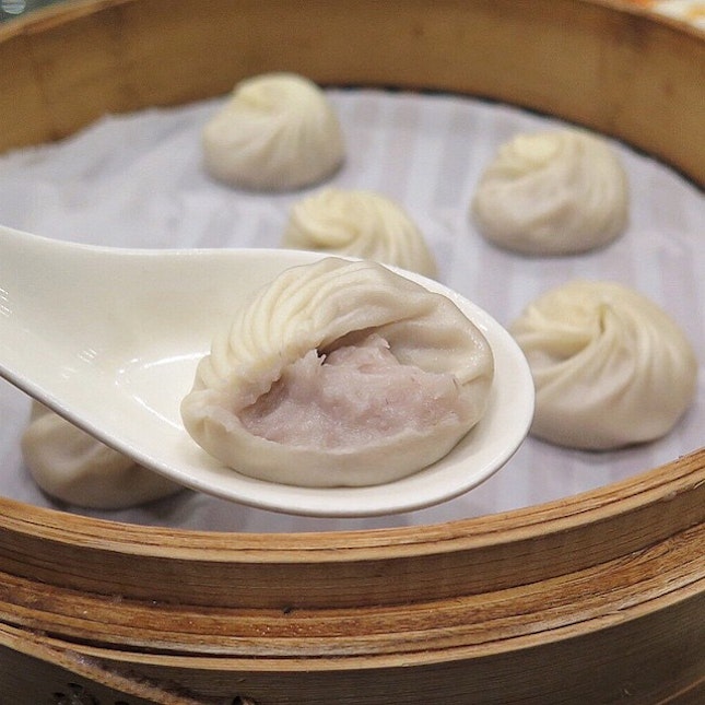 First-time trying the steamed yam paste dumplings at Din Tai Fung.