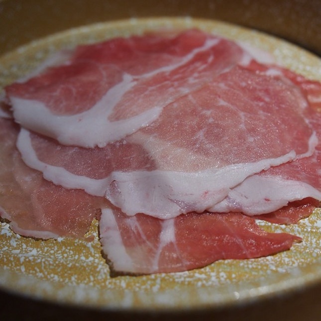 Pork slices for sukiyaki #burpple #tokyo #olympus