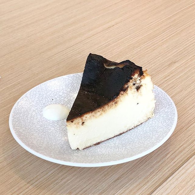 Celebrating colleague’s birthday with Burnt Cheesecake.