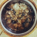 Super awesome stewed rice with mushrooms and baby abalone!!!