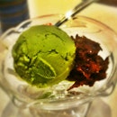 Green Tea Ice Cream with Azuki Paste