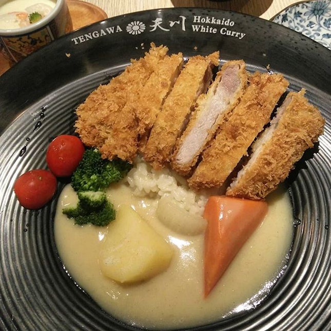 #Delicious #Iberico #Pork #Katsu #set with #truffle #chawanmushi and #clam #soup for SGD 19.80.