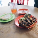 First time having intestine and liver satay and it was incredulously good.