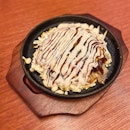 Grilled Pork Tama Okonomiyaki ($12.80++) + Mentai Mayo Topping ($2++).