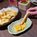 Golden Fries with Uni Dip ($16).