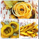 Burger..fries..onion rings