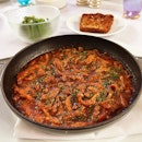 Chef @claudebosi's mum's tripe & cuttlefish gratin (@bibendumSW3)