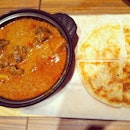 Beef curry with prata; thai food?! 