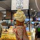 love the cheese soft serve cone here!!