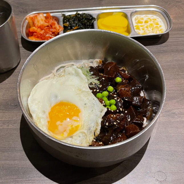 jjajangmyeon (+ fried egg) [$11.90 + $3]